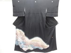 作家物　花鳥模様留袖(比翼付き)